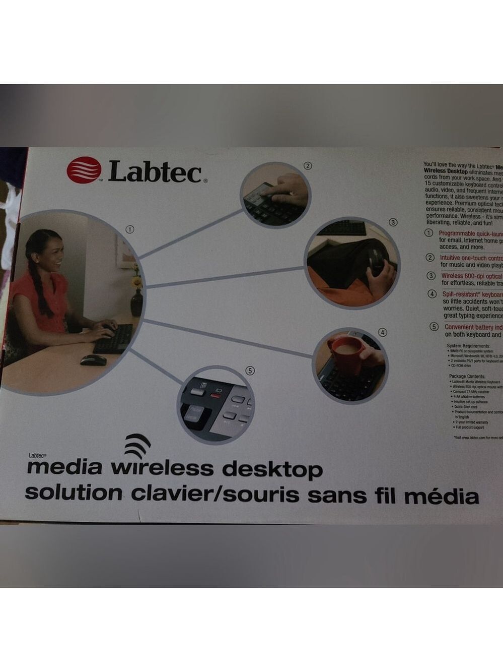 Labtec Wireless Desktop Keyboard & Mouse Set - Spill Resistant - Picture 6 of 6